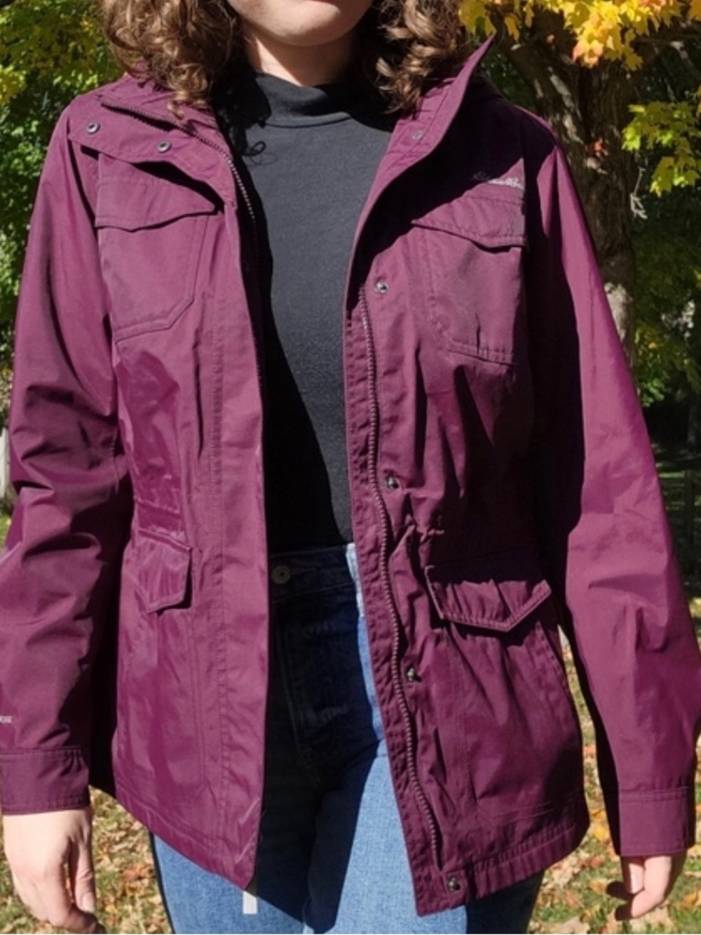 Eddie Bauer Water-Resistant Plum Anorak Jacket - Women's